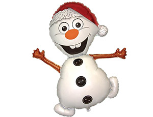 Шар фольга фигура Снеговик весёлый 95л Fm