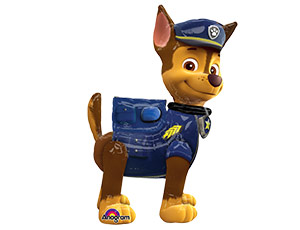 Шар 91*91 см, фольга, фигура ходячая Щенячий патруль. Гонщик Чейз