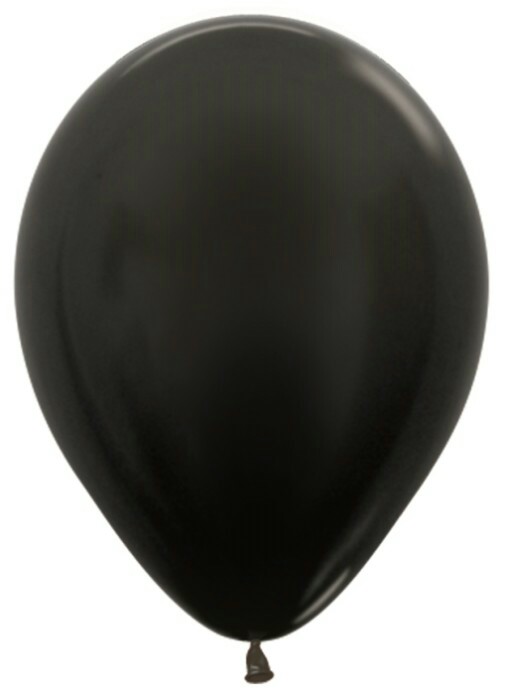 Шар латекс 5''/Sp пастель 080 Черный Black 100шт
