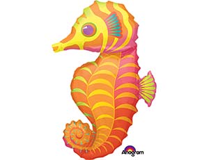 Шар фольга фигура Конек морской 59х89см 79л 23"х35" An