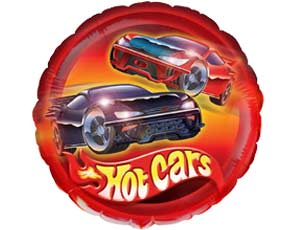 Шар фольга 18''/Fm круг Машины гоночные