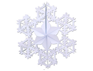 Снежинка фольга 60см № 2 белая