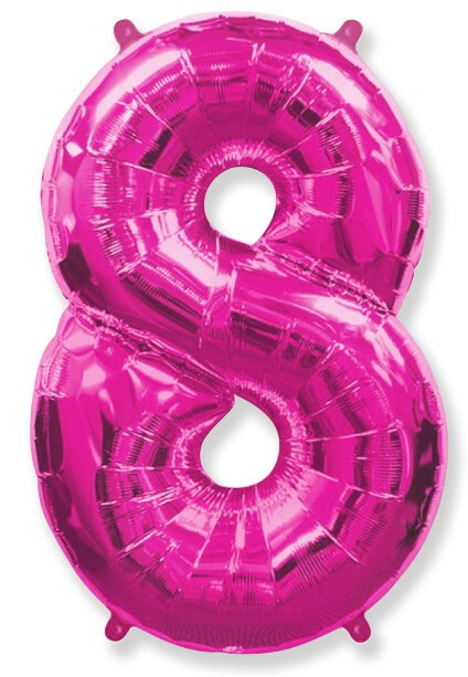 Шар фольга Цифра 40''/Fm Фуксия Fuchsia "8"
