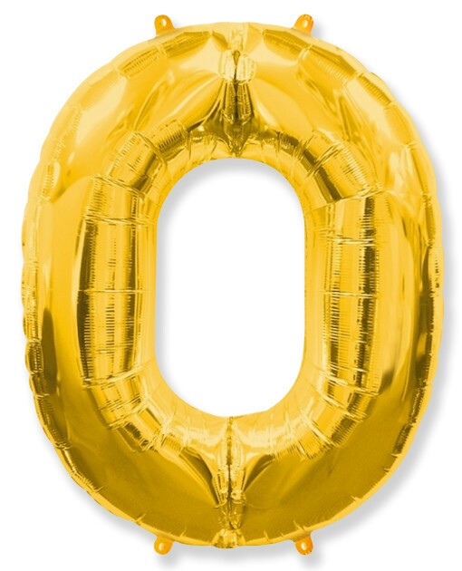 Шар фольга Цифра 40"Fm Золото Gold "0" 1207-2826 1207-4811