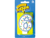 Свеча для торта Цифра Ассорти "6"