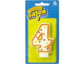 Свеча для торта Цифра Ассорти "4"