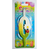 Свеча для торта Цифра С ромашками "0"