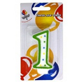 Свеча для торта Цифра Классика "1"