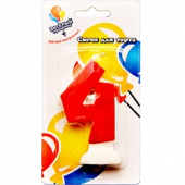 Свеча для торта Цифра Цветная "4"