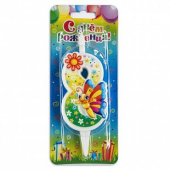 Свеча для торта Цифра Бабочка "8"