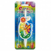 Свеча для торта Цифра Бабочка "6"