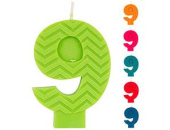 Свеча для торта Цифра ЭКО "9" 7см