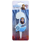 Свеча для торта Цифра Холодное Сердце "2" 12см