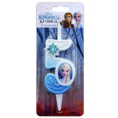 Свеча для торта Цифра Холодное Сердце "5" 12см