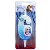 Свеча для торта Цифра Холодное Сердце "6" 12см