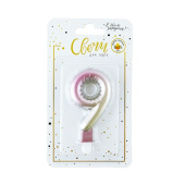 Свеча для торта Цифра Нежный градиент "9" 7,5см