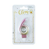 Свеча для торта Цифра Нежный градиент "6" 7,5см