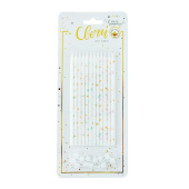 Свеча для торта с держателем Гигант Яркие брызги 14,5см XL (уп12)