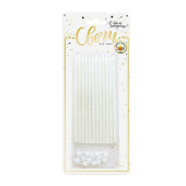 Свеча для торта с держателем Гигант с глиттером С золотым 15см XL (уп12)