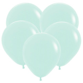 Шар латекс 12"/ВС пастель Мятный Макаронс Mint Macarons 100шт