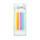 Свеча для торта с держателем Гигант Полоски Ассорти 15см XL (уп12)