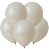 Шар латекс 12"/ВП пастель Белый песок White sand 100шт