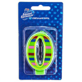 Свеча для торта Цифра Красочная "0" 7см 1шт