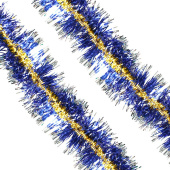 Мишура Синяя с Золотом 2мх9см