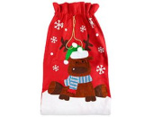 Мешок для подарков 70х100см Деда Мороза Олень