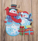 Плакат Милые снеговики 35см