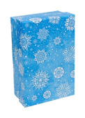 Коробка прямоугольная Снежинки 15х10х5см