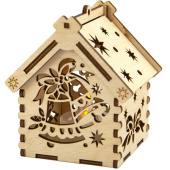 Сборная модель с подсветкой Домик Новогодние колокольчики Дерево 9,5х6,5х6,5см