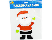 Наклейка гелевая на окно Санта