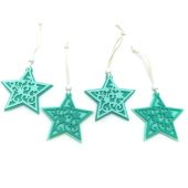 Подвеска из фетра Звезда Тиффани Бирюзовый 8см (уп4)