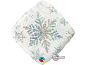 Шар фольга 18''/Fm квадрат голография Снежинка