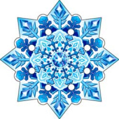 Украшение на скотче Снежинка (10шт)