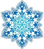 Украшение на скотче Снежинка (10шт)