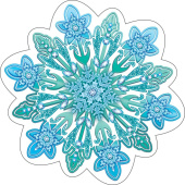 Украшение на скотче Снежинка (10шт) 