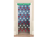 Украшение на дверь фольга Снежинки вертикальные