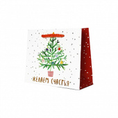 Пакет S 12х15х5,5см Желаем счастья Елочка