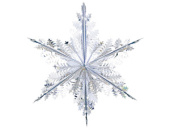 Снежинка фольга №3 серебро 60см