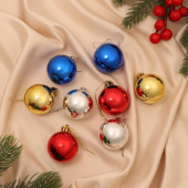 Игрушки на елку Шары   4см Классика глянец микс (уп8)