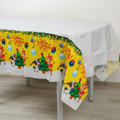 Скатерть ПЭТ 182х137см С Новым Годом бычки