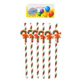 Трубочки для коктейля бумага Карамель (уп10) ,