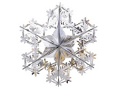 Снежинка фольга 90см №2 серебро