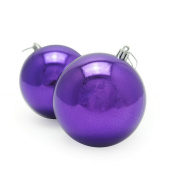 Игрушки на елку Шары 10см Сиреневые глянец (уп2)