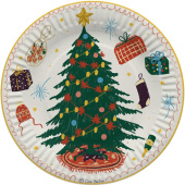 Тарелки бумага 180мм Новогоднее настроение уп6 