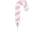 Шар фольга мини Леденец бело-розовый 12" 30СМ GR