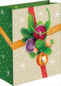Пакет S Новый Год гофра 11,5x14,5x6см
