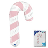 Шар фольга фигура Леденец трость нежно-розовый упак GR 41